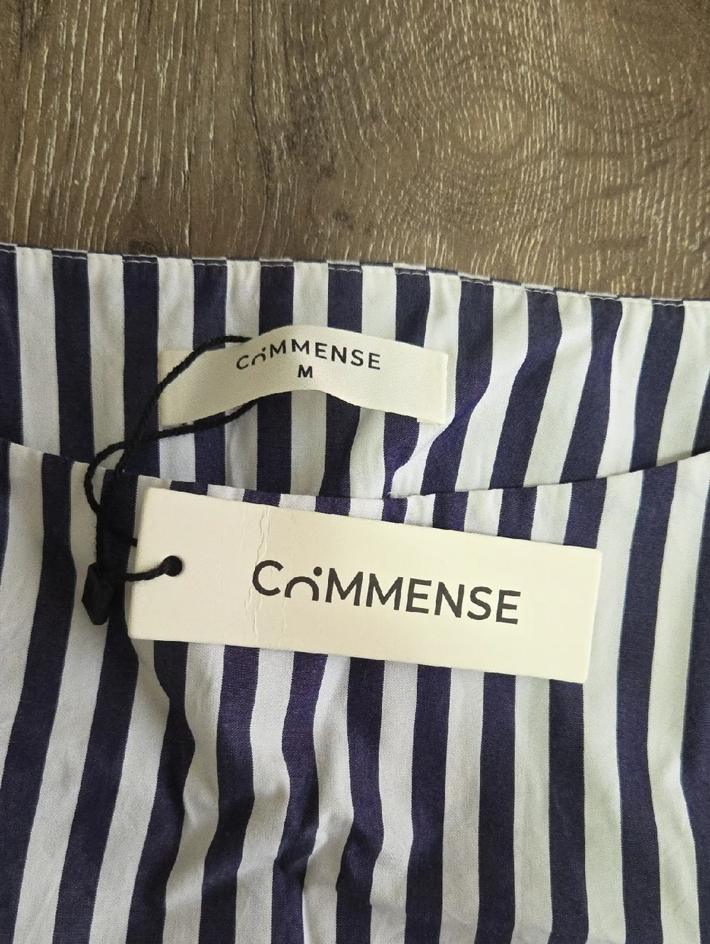 Commense | Dresses | New Commense High Neck Striped Ruched Mini Dress ...